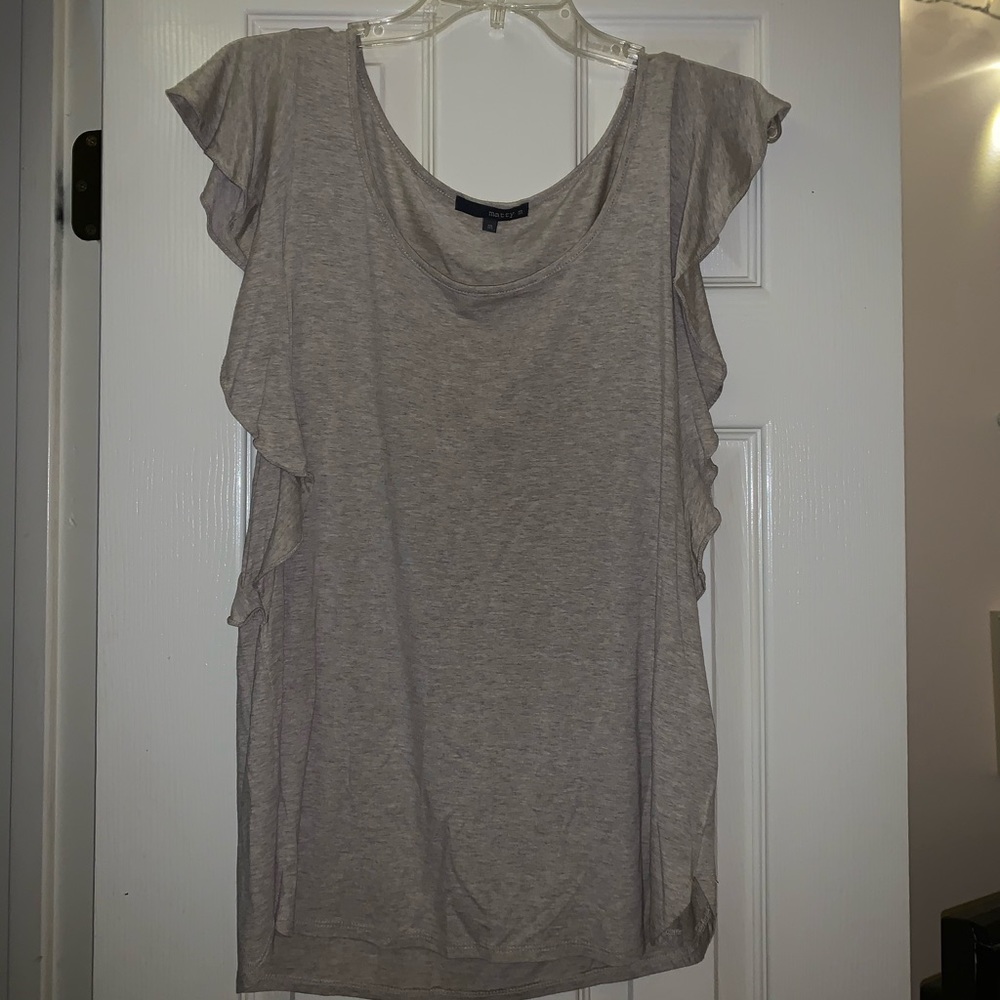 light brown fitted and flow shirt